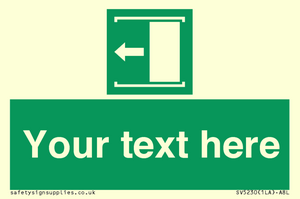 Custom Slide to Open Sign